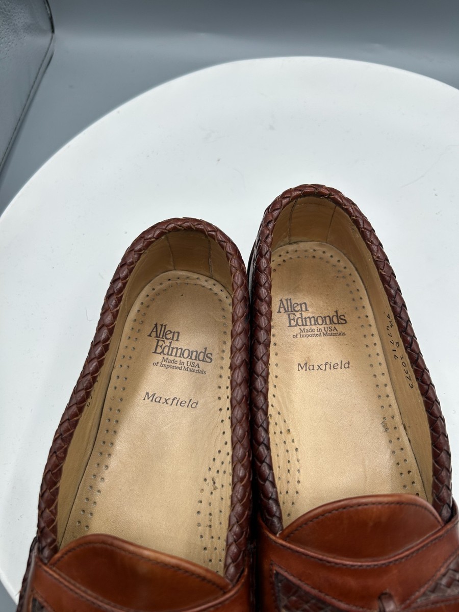Allen Edmonds Maxfield Tassel Loafers 9.5 B Men's USA Made Brown