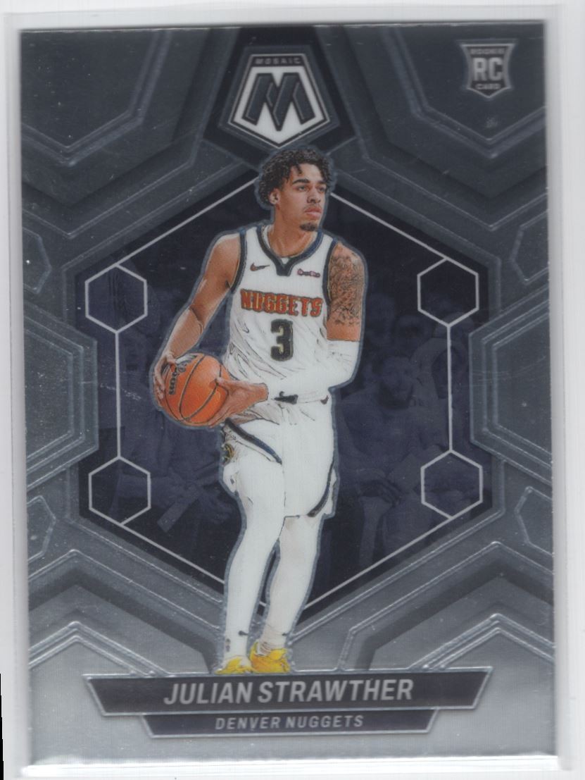 #214 2023-24 Panini Mosaic Julian Strawther Rookie Denver Nuggets