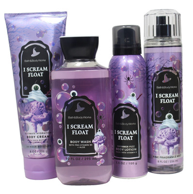 Bath Body Works I Scream Float Lotion Wash Mist Shimmer Fizz Cream Halloween Set