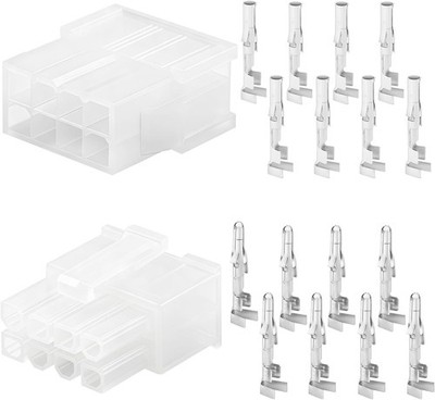 Connector Lot 8 Pin, 10 Matched Sets, Circuits) w/18 24 AWG, Pin Si Size: 8PIN