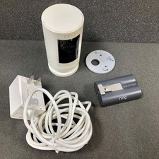 Ring Stick Up Cam Plug-In White Outdoor Battery Security Camera