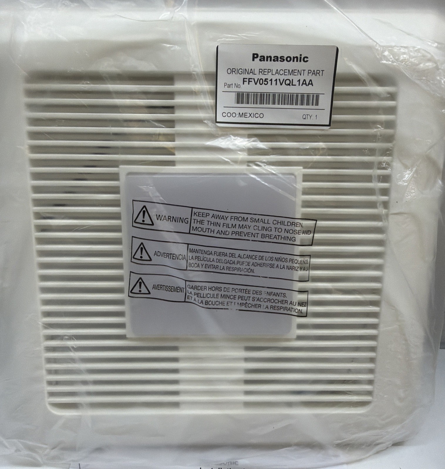 Panasonic FFV0511VQL1AA - Louver Grille Assembly w/ Lamp
