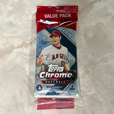 2018 Topps Chrome Baseball Value Pack (3 Packs + Refractors) Shohei Ohtani MLB