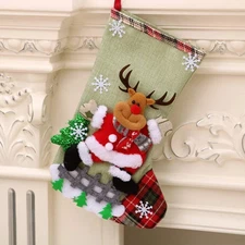 Christmas Stocking Socks Large Hanging Stockings Character Reindeer