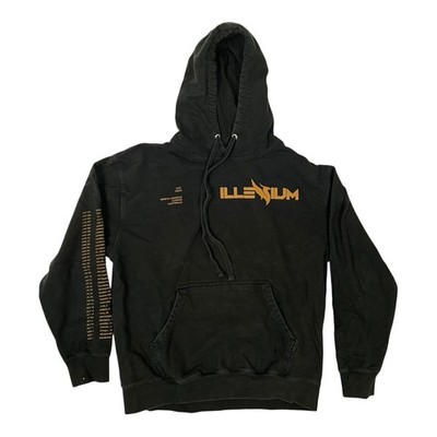 Illenium Hoodie Mens Large Black Live 2023 World Tour Graphic Pullover Fleece
