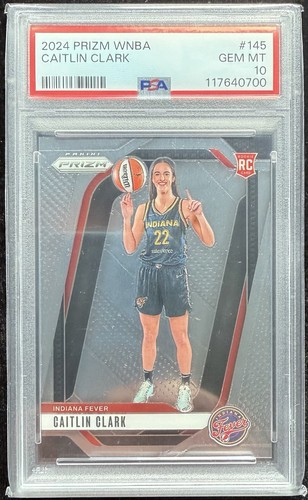 2024 Panini Prizm WNBA Caitlin Clark RC PSA 10 Rookie Variation #145 Fever