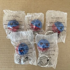 Tupperware Mini Shape O Ball Keychain (Set of 5) Vintage Style Red Blue New