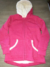 girls NEW NWT FLEECE PINK GLITTER JACKET size MEDIUM 7/8 THICK FLEECE LINING WOW