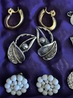 Vintage 24 Signed Earrings CHAREL Judy Lee Napier Coro Sarah Monet Trifari Art  — photo 2