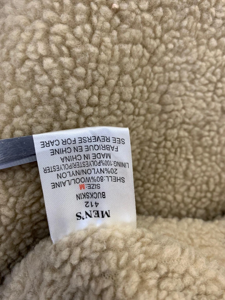 Woolrich Men’s Sherpa Lined Wool Vest Brown Zip Front Fleece Interior Sz M/L#119 - Image 4 of 4