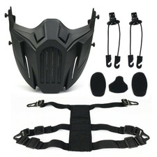 MASCARILLA PROTECTORA TÁCTICA Airsoft Exterior Caza Paintball Media Cara Negra OFERTA