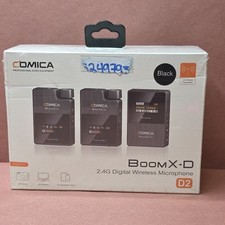 COMICA BoomX-D2 PRO Wireless Lavalier Microphone for iPhone Android Camera PC