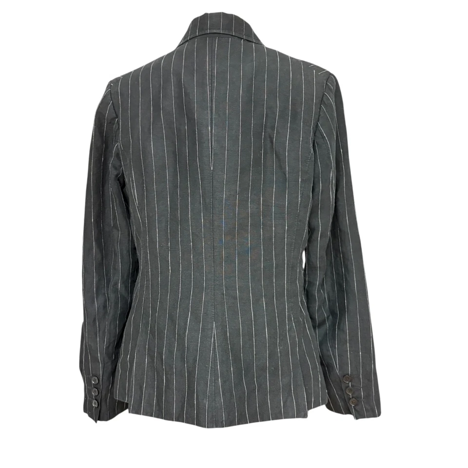 blazer H&M vintage 8 lino negro eduardiano steampunk academia indie Y2K preppy Foto 2 de 4