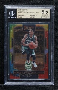 2016 Select Courtside Tie-Dye Prizm /25 Giannis Antetokounmpo BGS 9.5 GEM MINT