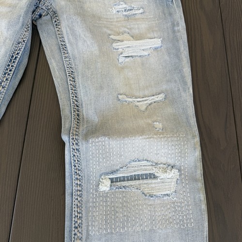 Salvage Supply Co Mayhem Bootcut Jeans 34x34 hellblau Stretch Premium Denim - Bild 9 von 21