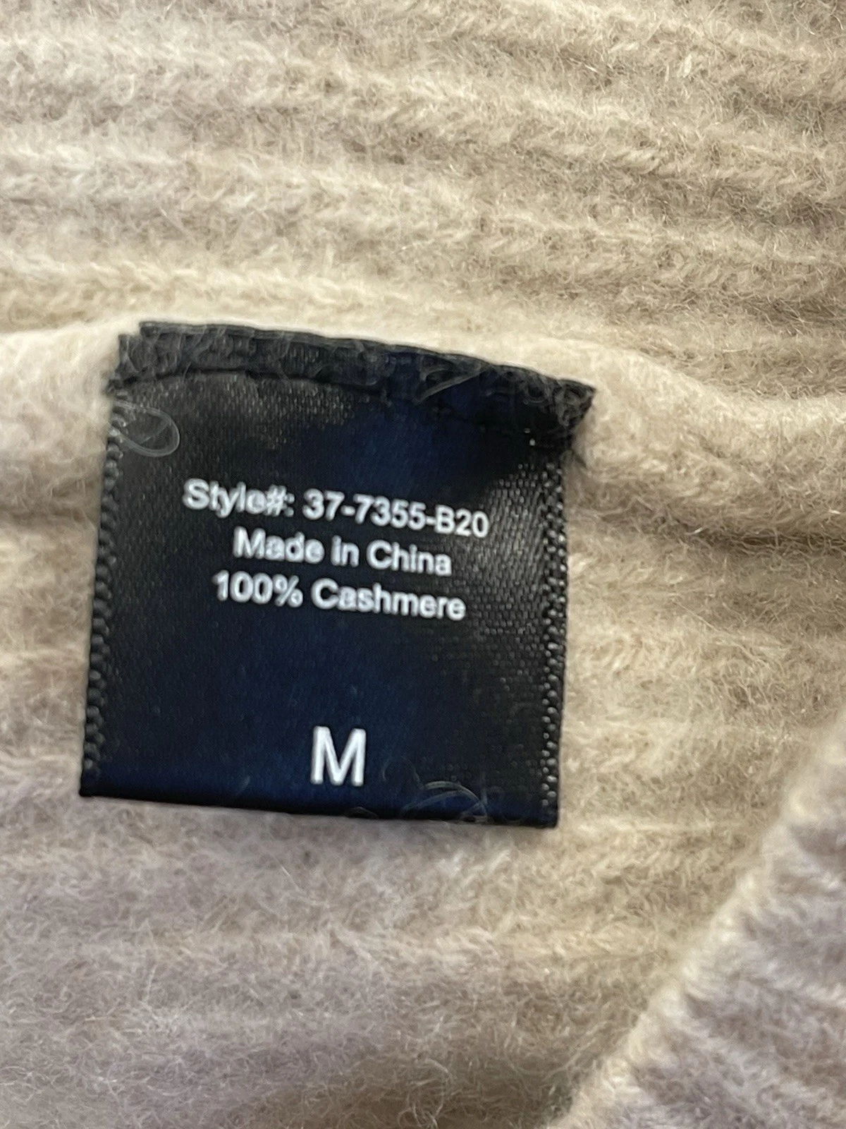 OFF WHITE Felpa con cappuccio da pescatore Jenni Kayne in cashmere a costine taglia media color crema