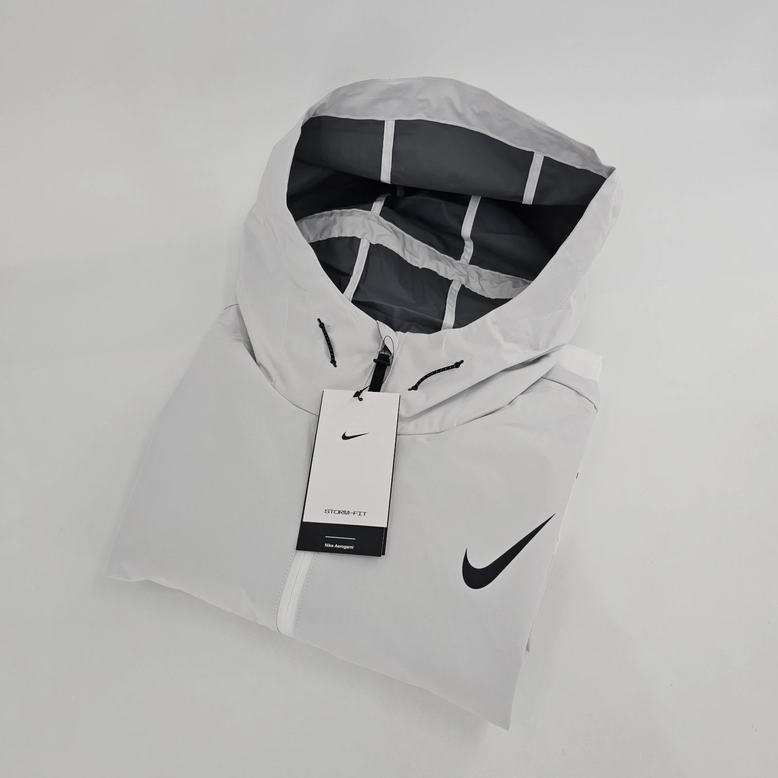 Nike AeroSwift Storm-Fit Aerogami Running Jacket Mens LARGE L Summit White NEW