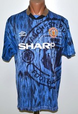 MANCHESTER UNITED 1992/1993 AWAY FOOTBALL SHIRT JERSEY UMBRO SIZE L ADULT