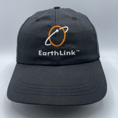 EarthLink Hat Adult Strapback Black Baseball Cap Logo High Speed Internet