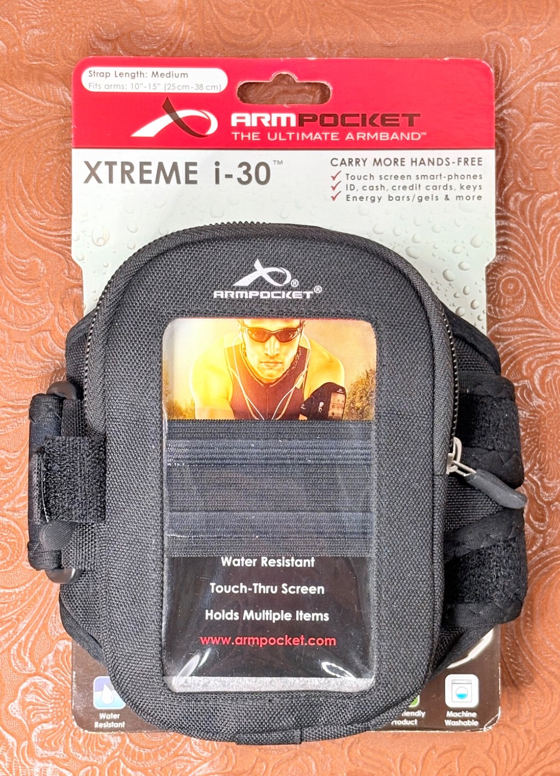 Arm Band Secure Zippered Pouch to Hold Flip Phone, ID, iPod, Keys for Exercising