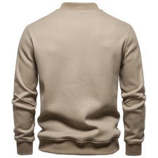 New Fleece-lined Men's Round Neck Sweatshirt