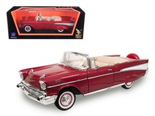 Road Signature 92108R 1/18 1957 Chevrolet Bel Air Convertible Red
