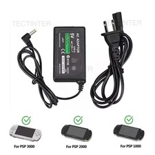 PSP 1000 2000 3000 AC Power Adapter Charger 5V EU/US Plug Gaming Cable