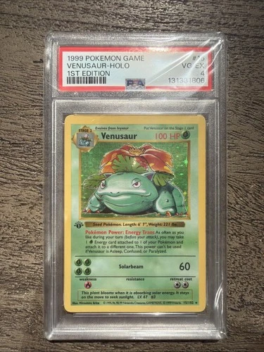 1999 Venusaur Holograph, 1st Edition Shadowless PSA 4