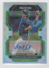 2022 Panini Prizm Draft Picks #PDP85 Karson Milbrandt Base Autographs Silver
