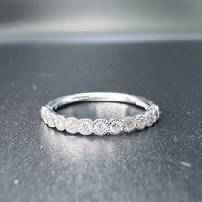 18ct White Gold Diamond Half Eternity Ring New with Box Size M RRP £1,575 ER40