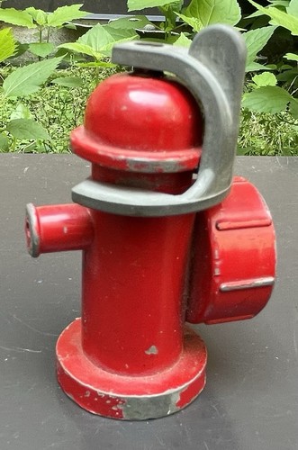 Vintage 60er Jahre Tonka Toys roter Hydranten Metallguss für Kipper Feuerwehrauto