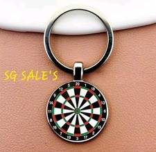 Dartboard Keyring Keychain Key Ring Darts Novelty Gift