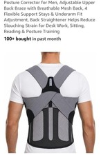 LibertyMove Adjustable Breathable Posture Corrector Back/Shoulder Brace Men