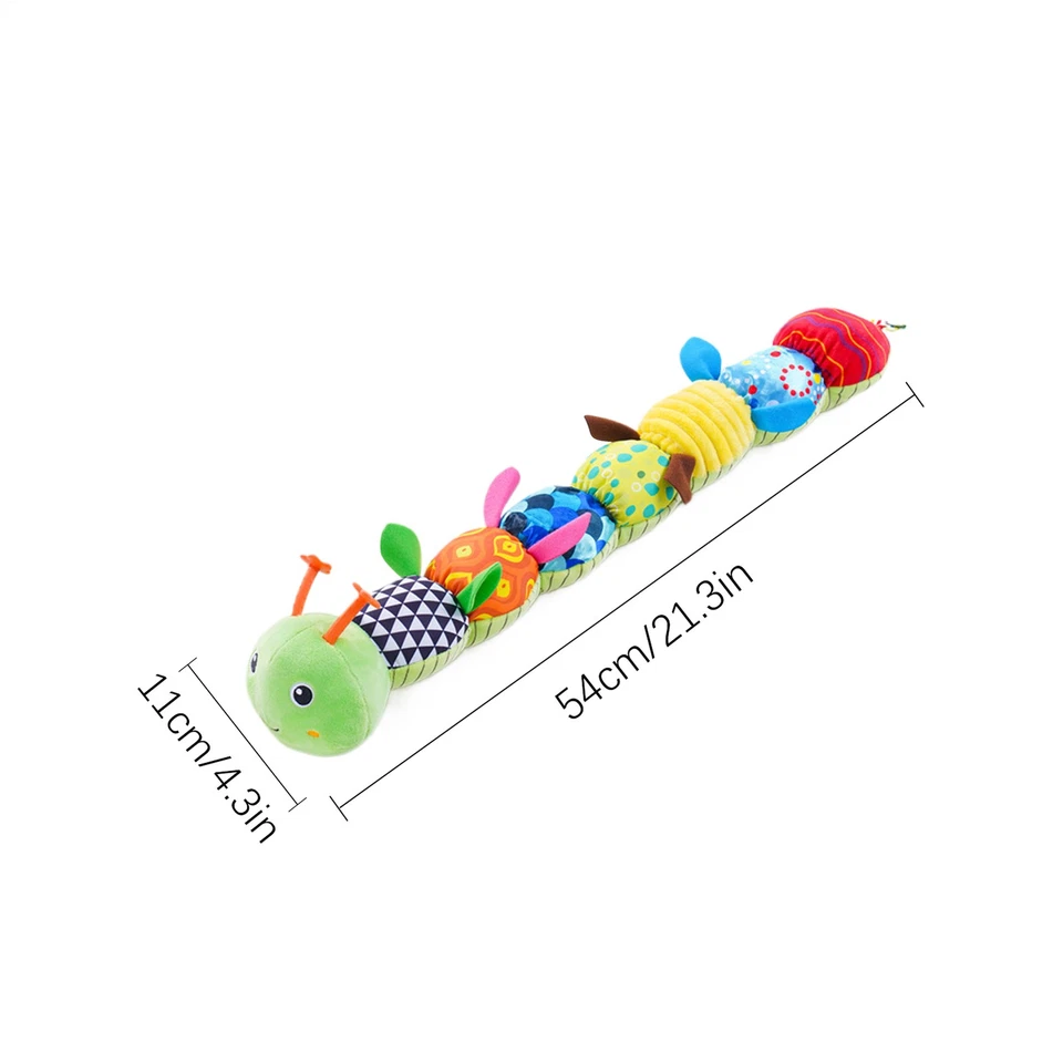 Muñeca de dentición con forma de oruga de felpa sensorial juguetes sensoriales calmantes para niño niña Foto 3 de 4