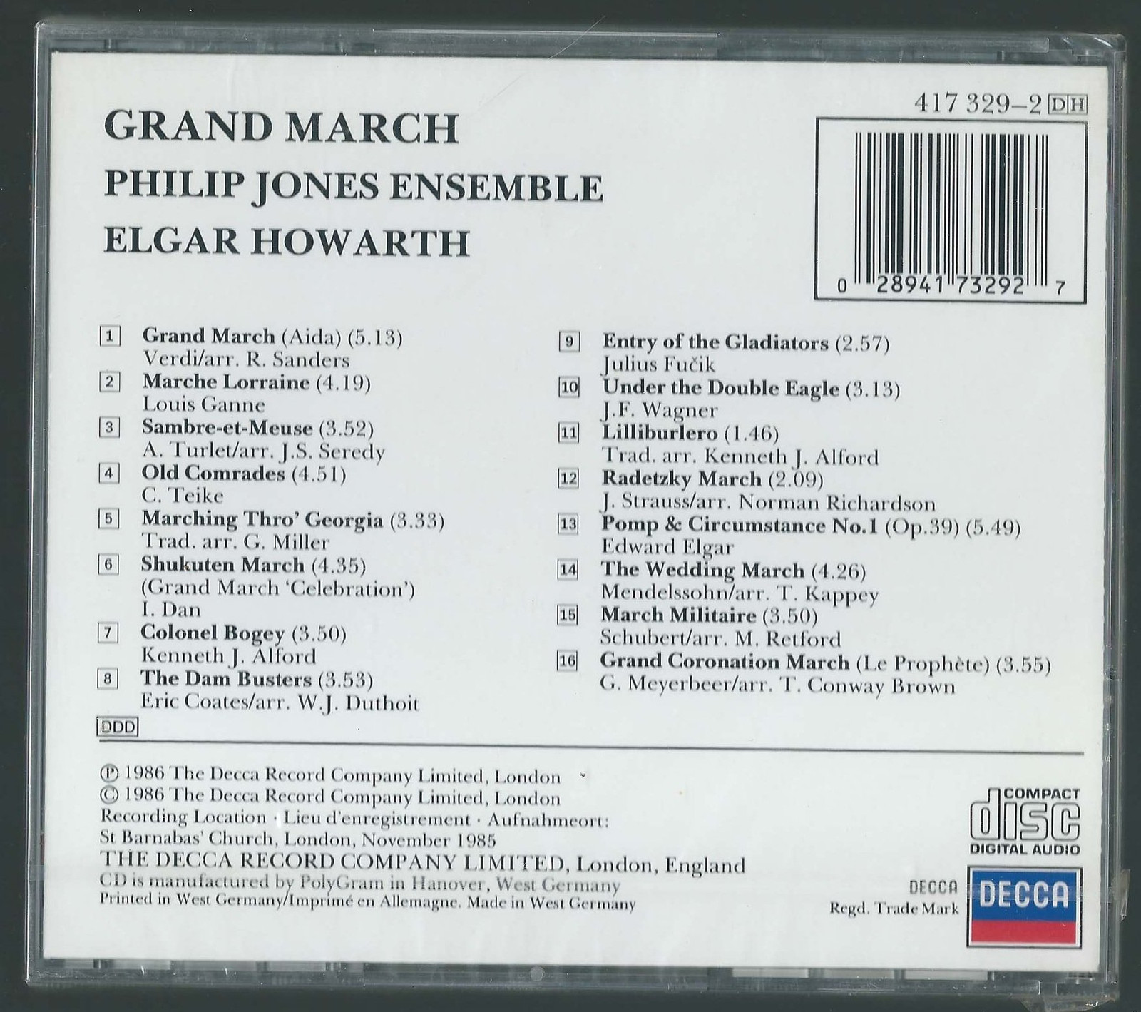 Philip Jones Ensemble / Howarth Elgar Grand Marches (CD)