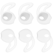 6Pcs White Silicone Ear Hooks Earbud Covers Anti Slip Headphones Accessories
