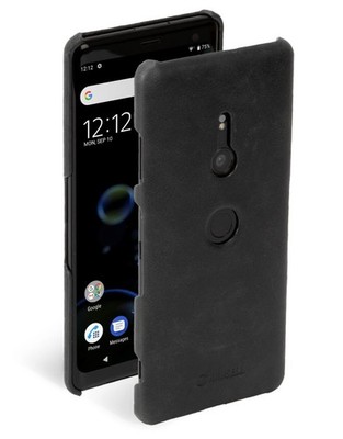 Krusell Cover Leder Hard-Case Schale Schutz-Hülle Tasche für Sony Xperia XZ3