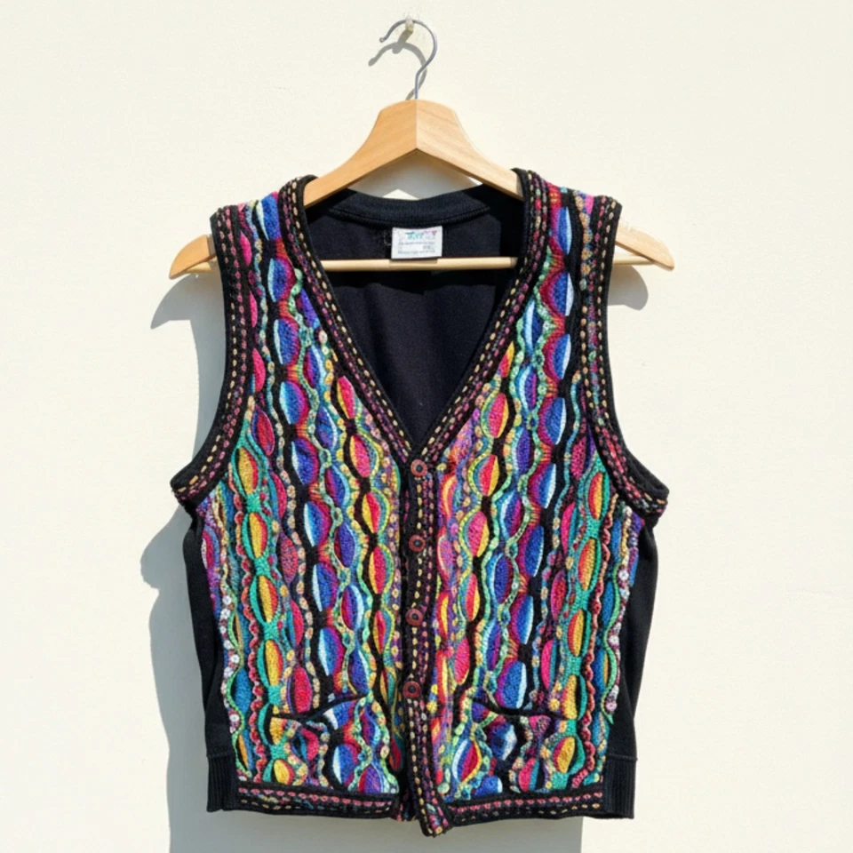 Vintage Coogi Multicolour Vest (S) - Image 2 of 4