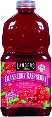 Langers Juice Cranberry Raspberry 100% 64 fl oz Pack of 8