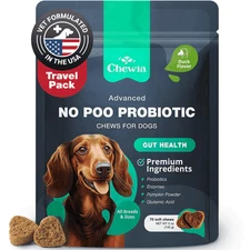 CHEWIA NO POO Coprophagia Deterrent for Dogs Duck Flavor Travel Pack 5 Oz