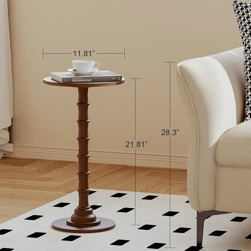 Versátil Mesa Auxiliar Redonda Diseño Compacto Seguro Niños y Mascotas Fácil Montaje Nueva Foto 4 de 4