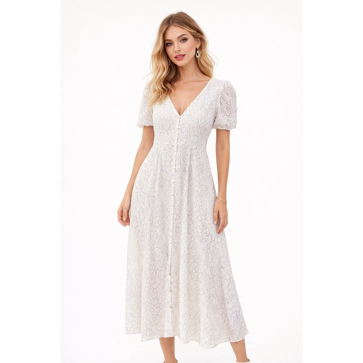 v neck embroidered dress Zapaka Women Long Embroidery Prom Dress Green V-neck Short Sleeves Plus Size A-Line Evening Dress, Green / US20W