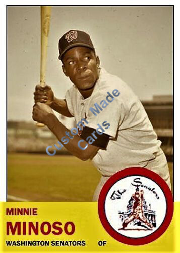 Custom Made Topps 1963 Washington Senators Minnie Minoso Baseball Card 
