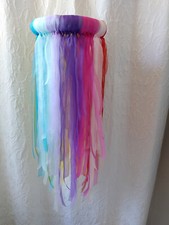 Handmade Rainbow Ribbon Chandelier Hanging Kids Room Home D cor