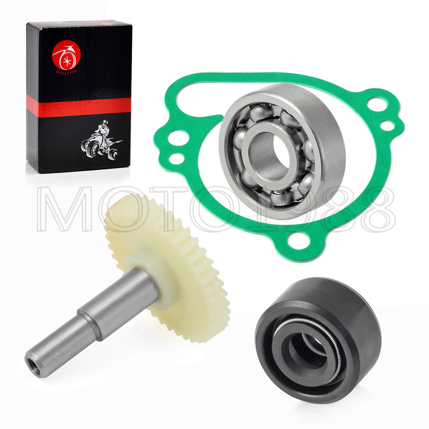 Water Pump Seal Gasket Gear drive SHAFT Rebuild Kit For KAWASAKI KX80