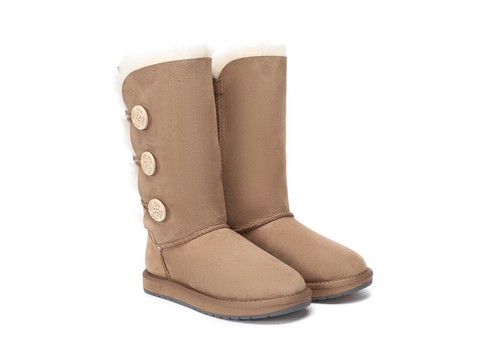 AUSTRALIAN SHEPHERD® UGG Boots Women Classic Button Tall Sheepskin Wool Nonslip - Picture 4 of 31