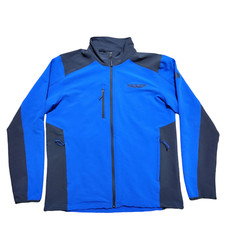 The North Face Apex Bionic Jacket L Men Blue Grey Softshell WindWall Full Zip