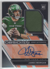 2020 Obsidian Rookie Jersey Autographs Electric Etch Orange James Morgan /99