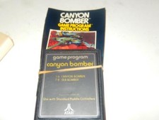 ATARI - CANYON BOMBER GAME W/INSTRUCTION BOOKLET - TESTED GOOD - L252A
