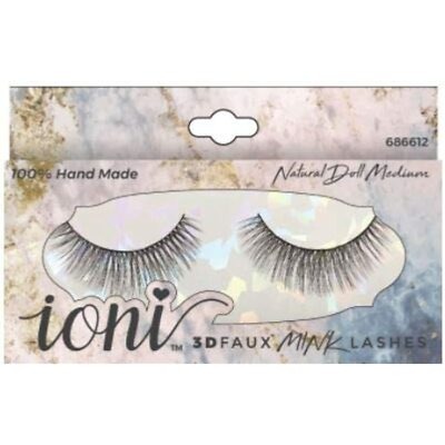 ioni 3D Faux Mink False Lashes Medium Light - BONUS! Ioni Everlasting Lash Glue